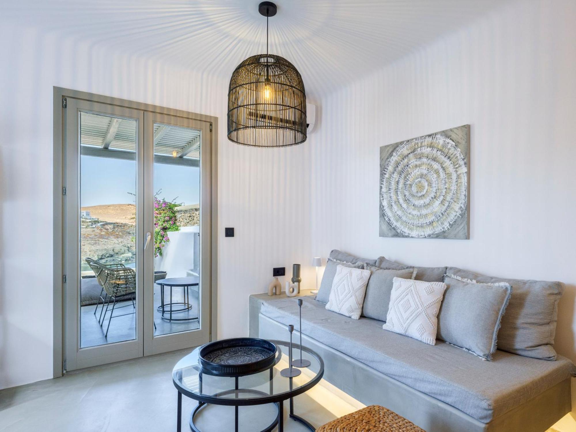Sea Rock & Sky Private Mykonos Residence Merchia Beach Esterno foto