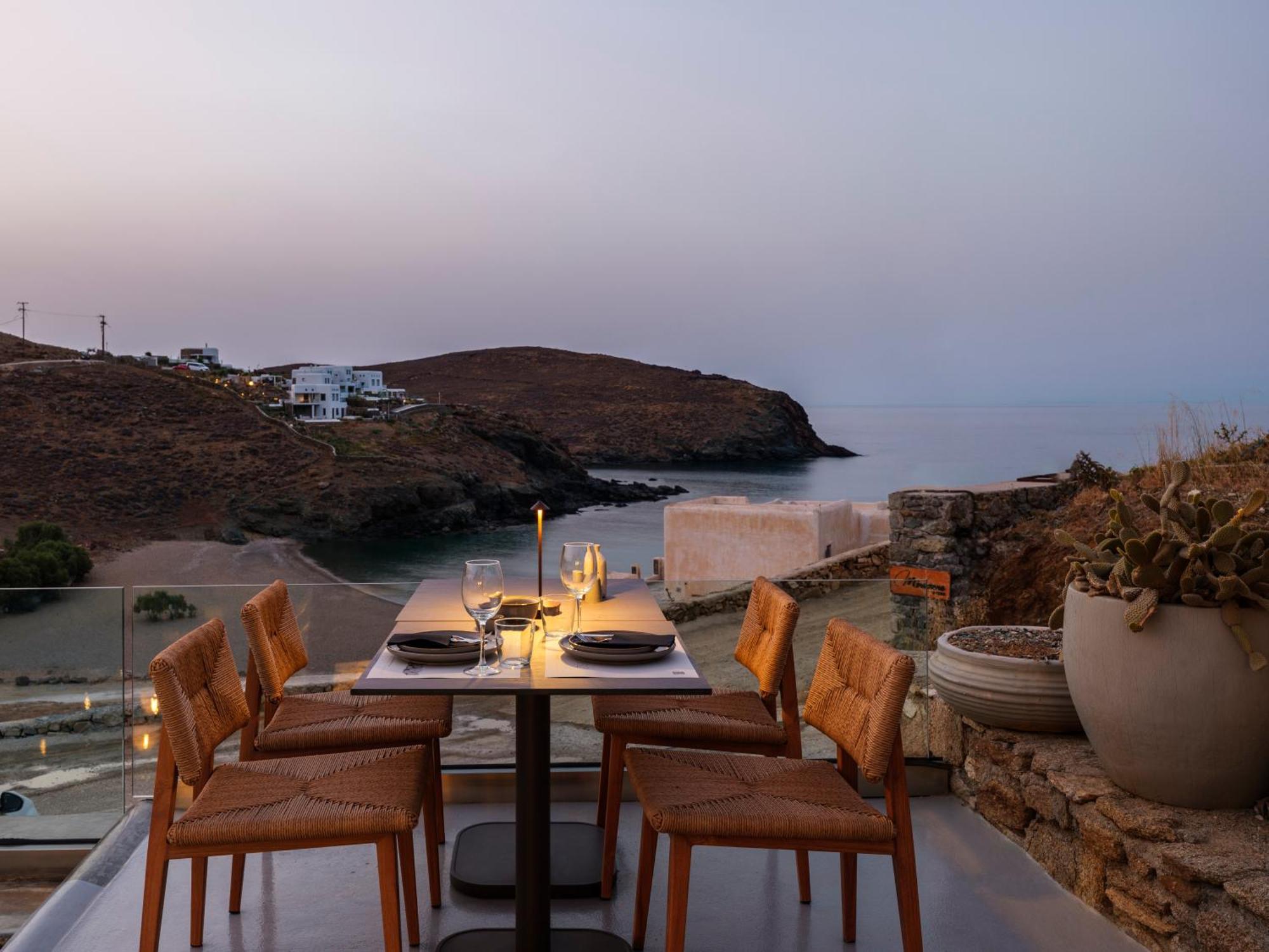 Sea Rock & Sky Private Mykonos Residence Merchia Beach Esterno foto
