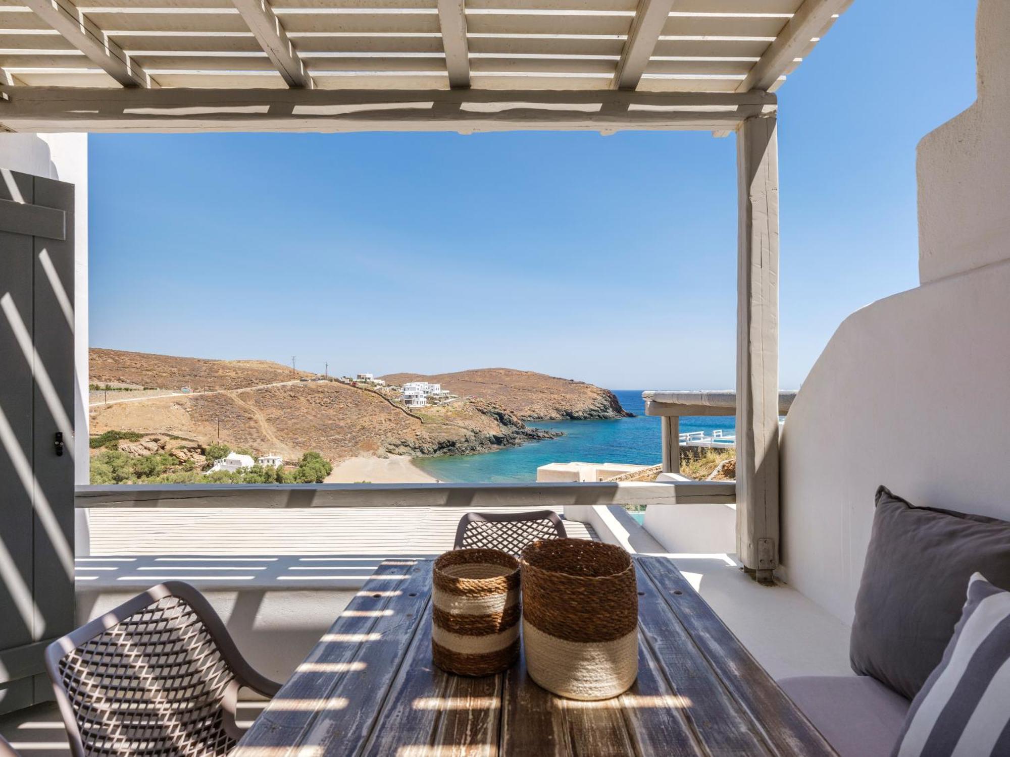Sea Rock & Sky Private Mykonos Residence Merchia Beach Esterno foto
