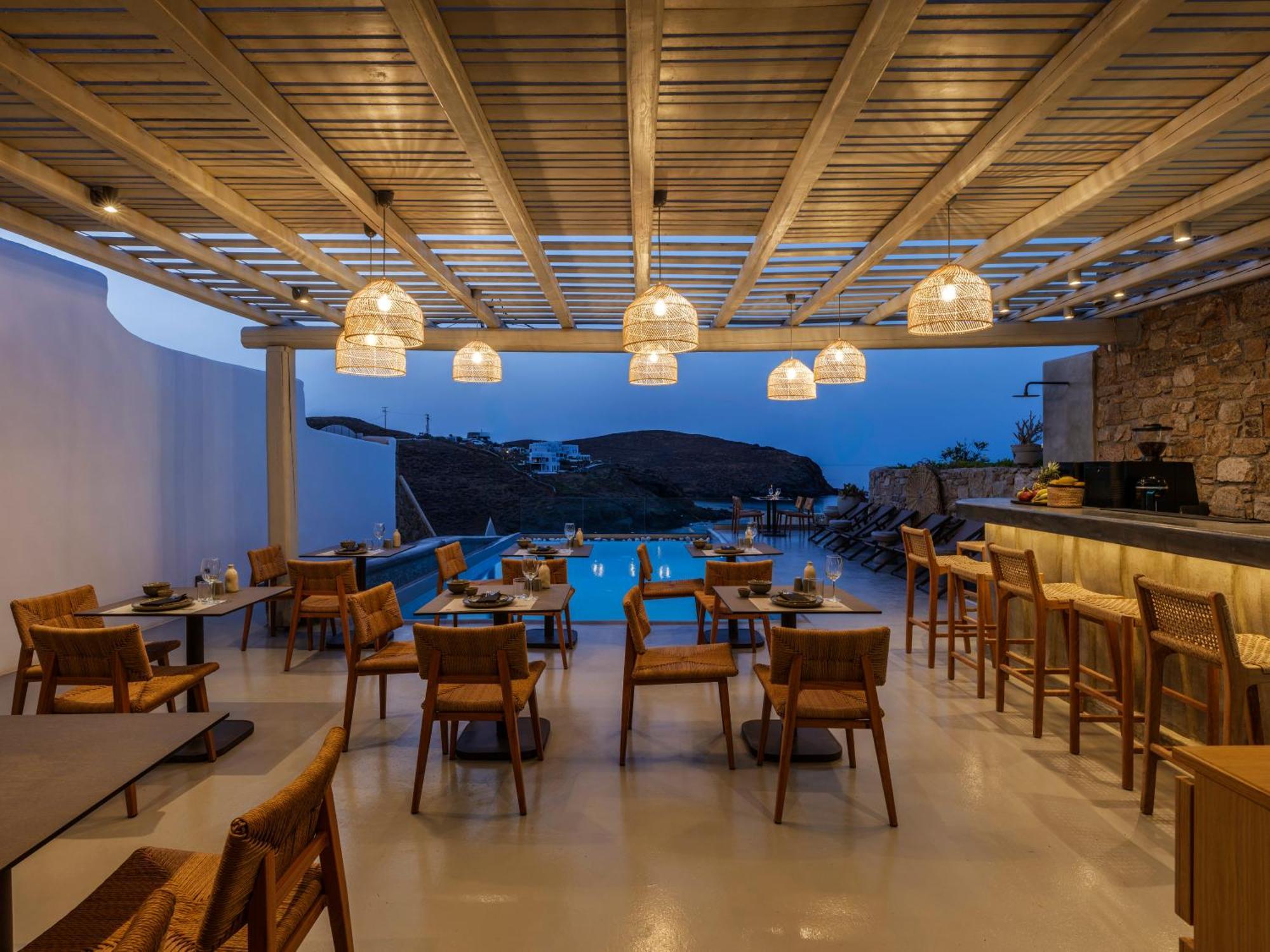 Sea Rock & Sky Private Mykonos Residence Merchia Beach Esterno foto