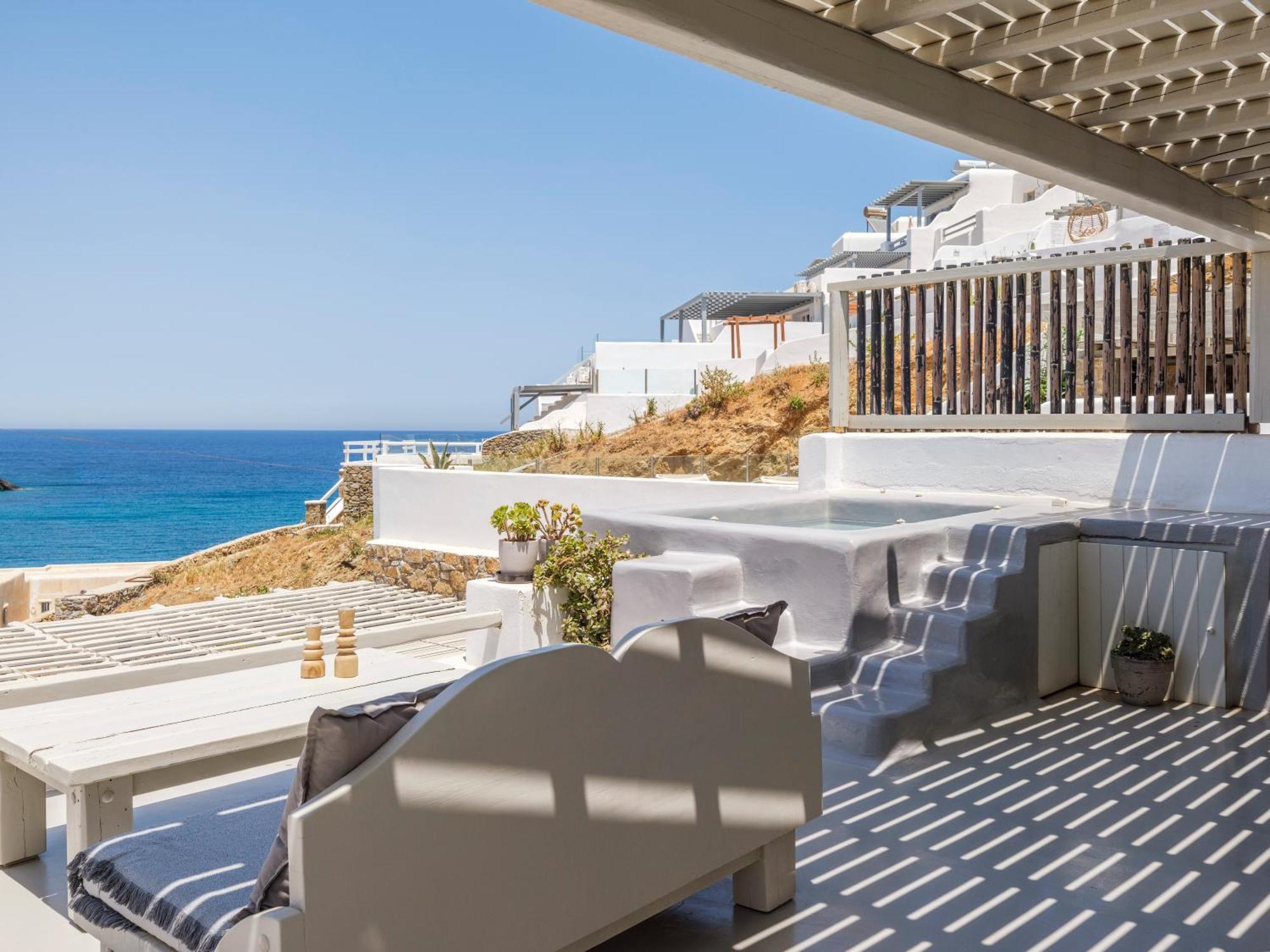 Sea Rock & Sky Private Mykonos Residence Merchia Beach Esterno foto