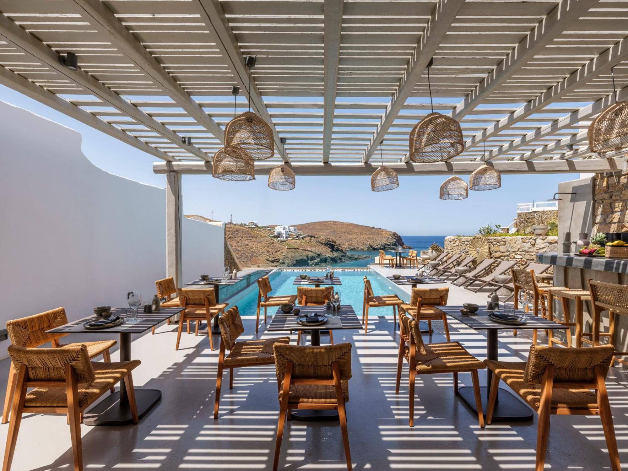 Sea Rock & Sky Private Mykonos Residence Merchia Beach Esterno foto