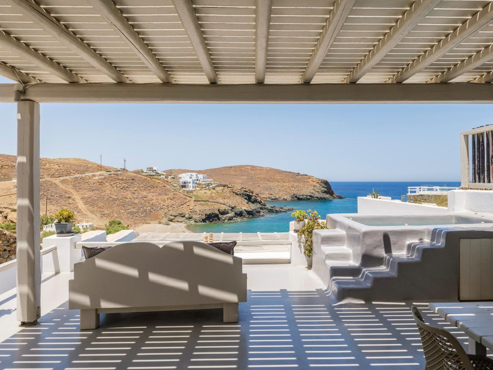 Sea Rock & Sky Private Mykonos Residence Merchia Beach Esterno foto