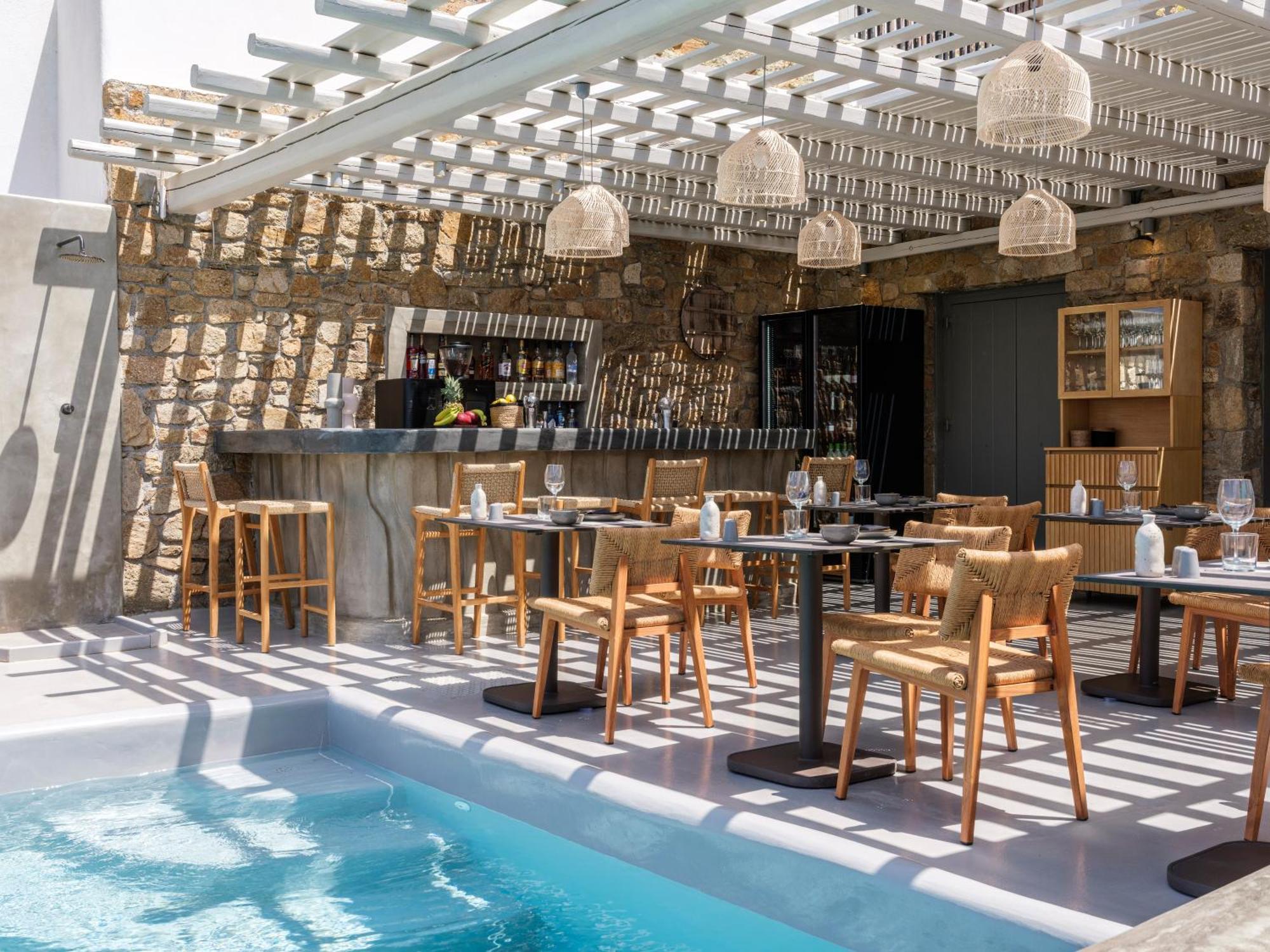 Sea Rock & Sky Private Mykonos Residence Merchia Beach Esterno foto