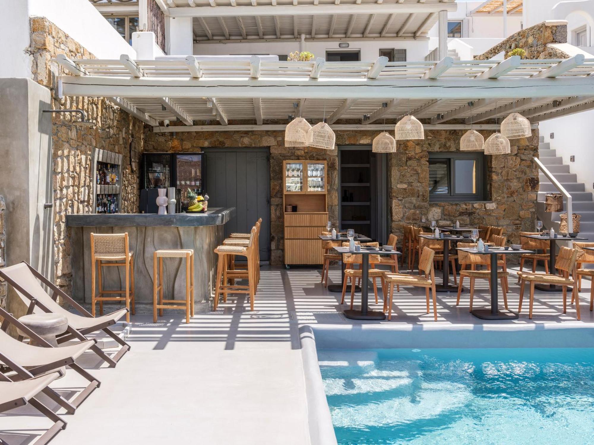 Sea Rock & Sky Private Mykonos Residence Merchia Beach Esterno foto