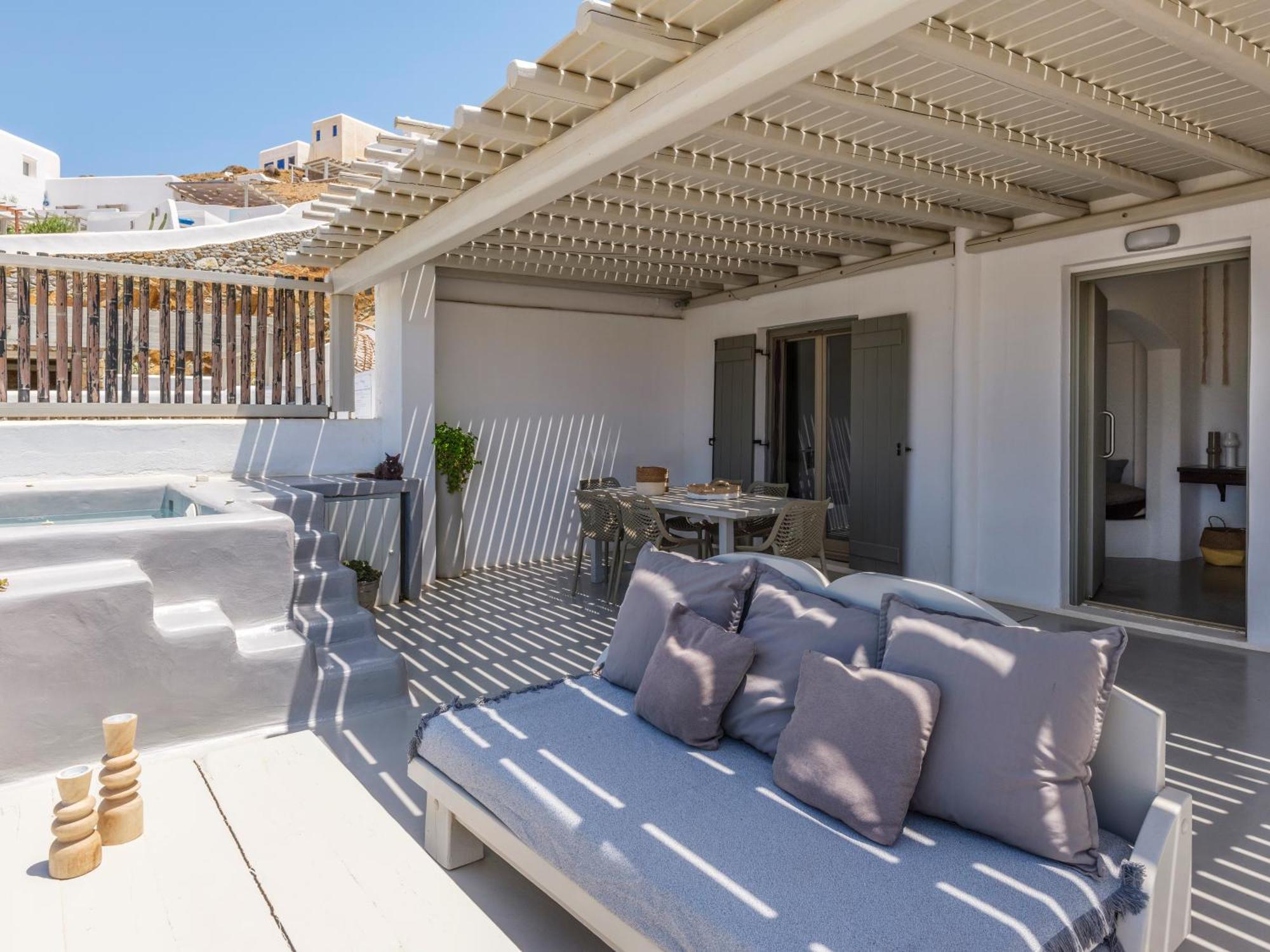 Sea Rock & Sky Private Mykonos Residence Merchia Beach Esterno foto