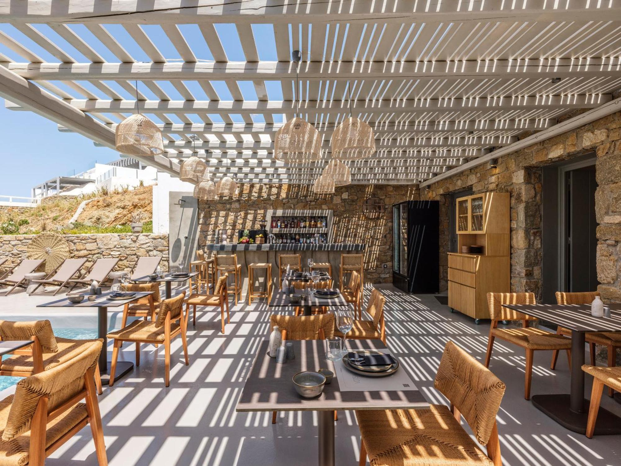 Sea Rock & Sky Private Mykonos Residence Merchia Beach Esterno foto