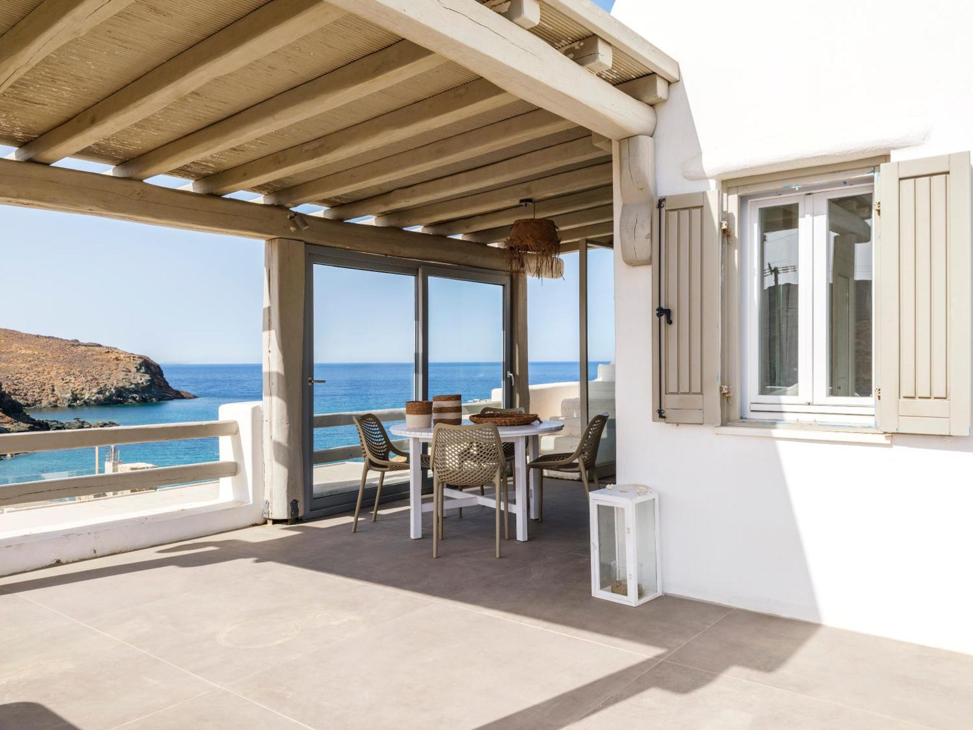 Sea Rock & Sky Private Mykonos Residence Merchia Beach Esterno foto