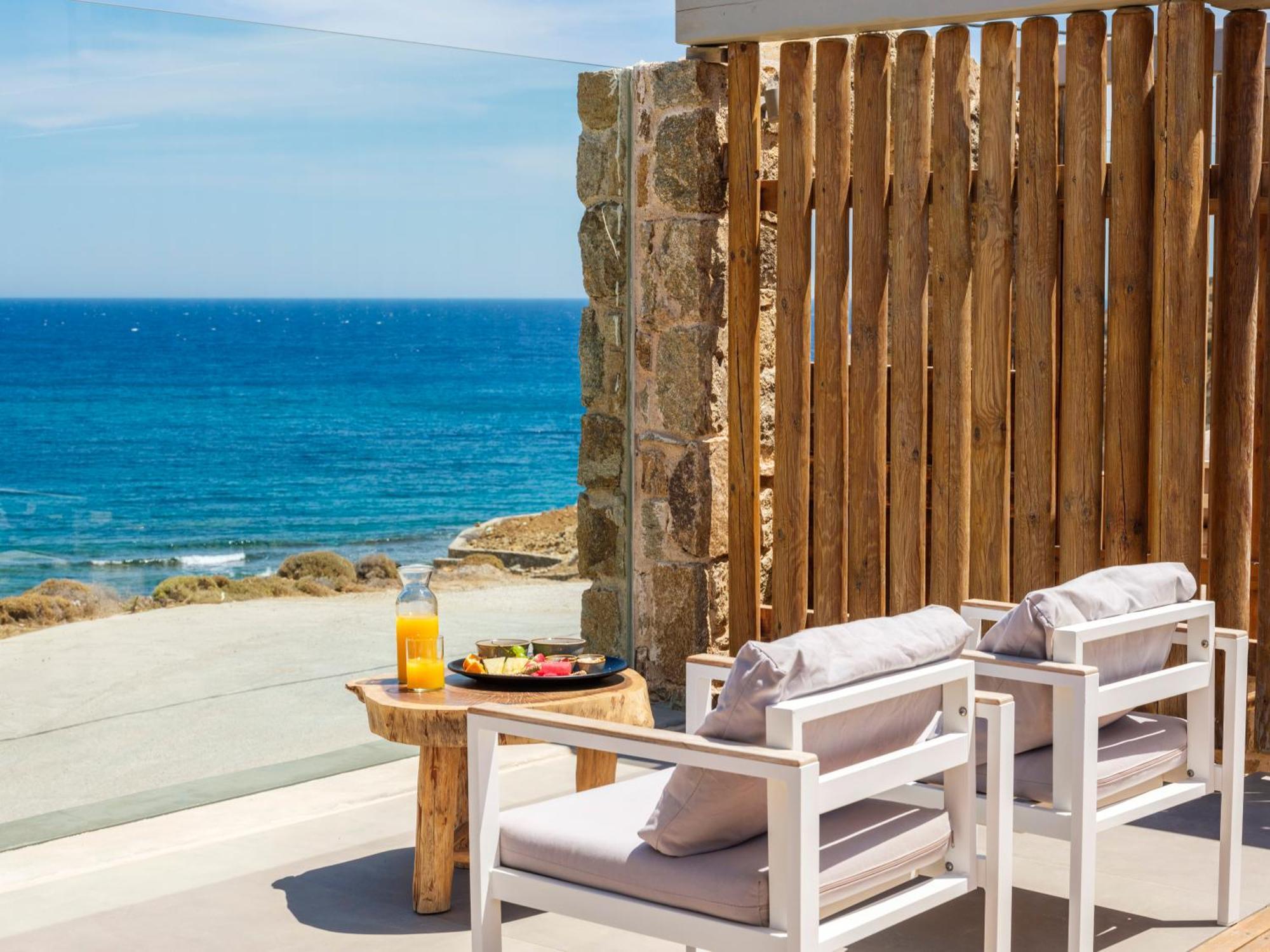 Sea Rock & Sky Private Mykonos Residence Merchia Beach Esterno foto
