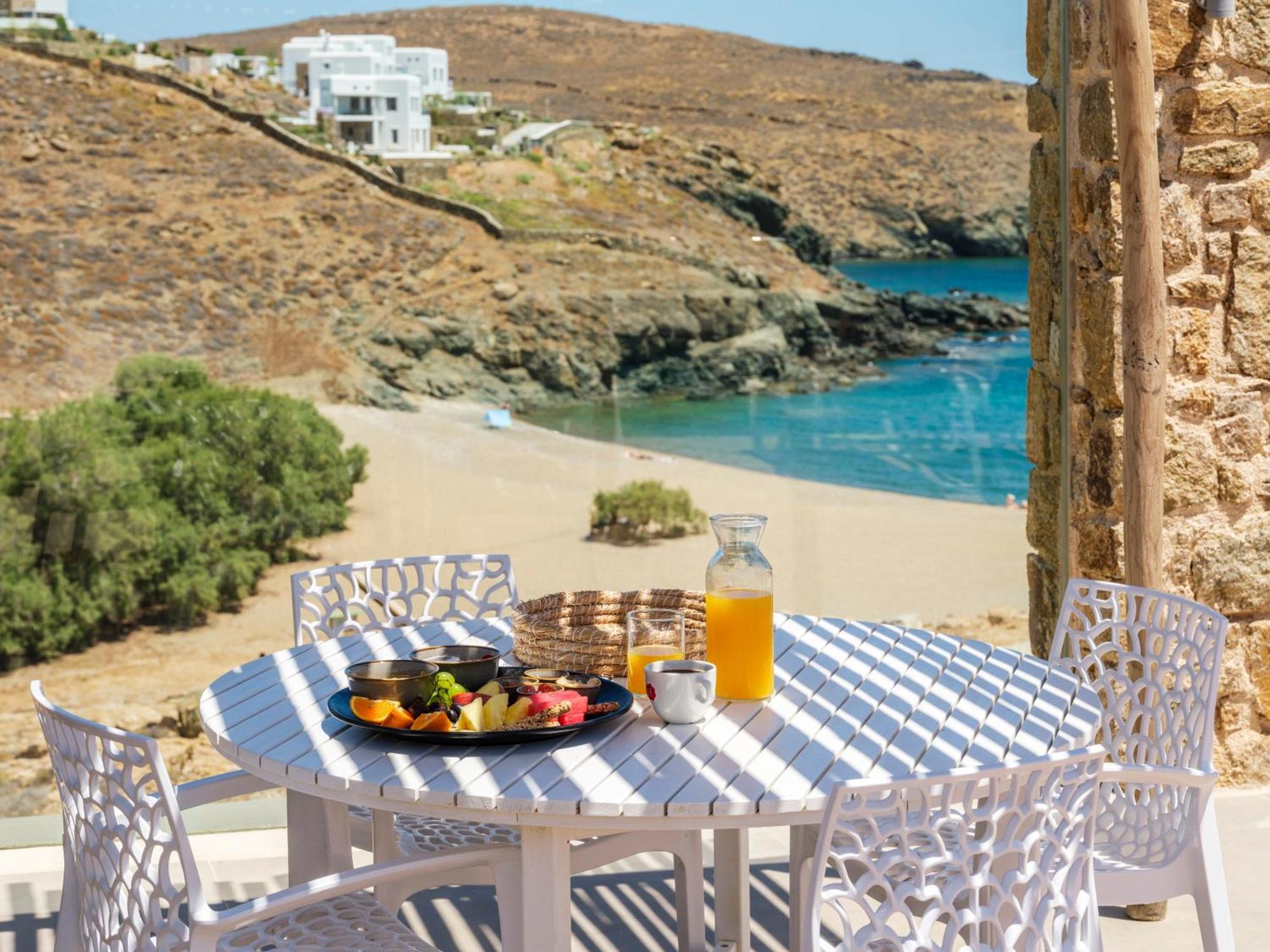 Sea Rock & Sky Private Mykonos Residence Merchia Beach Esterno foto