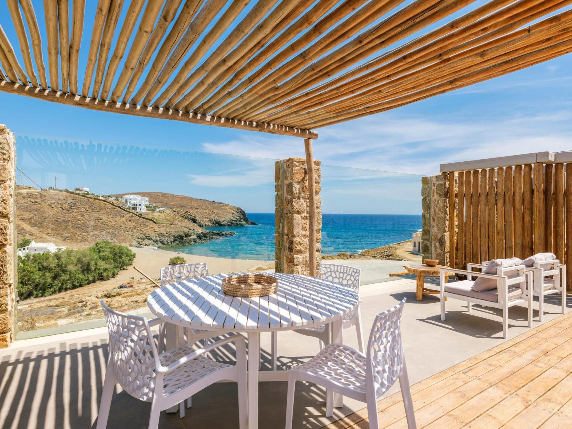 Sea Rock & Sky Private Mykonos Residence Merchia Beach Esterno foto