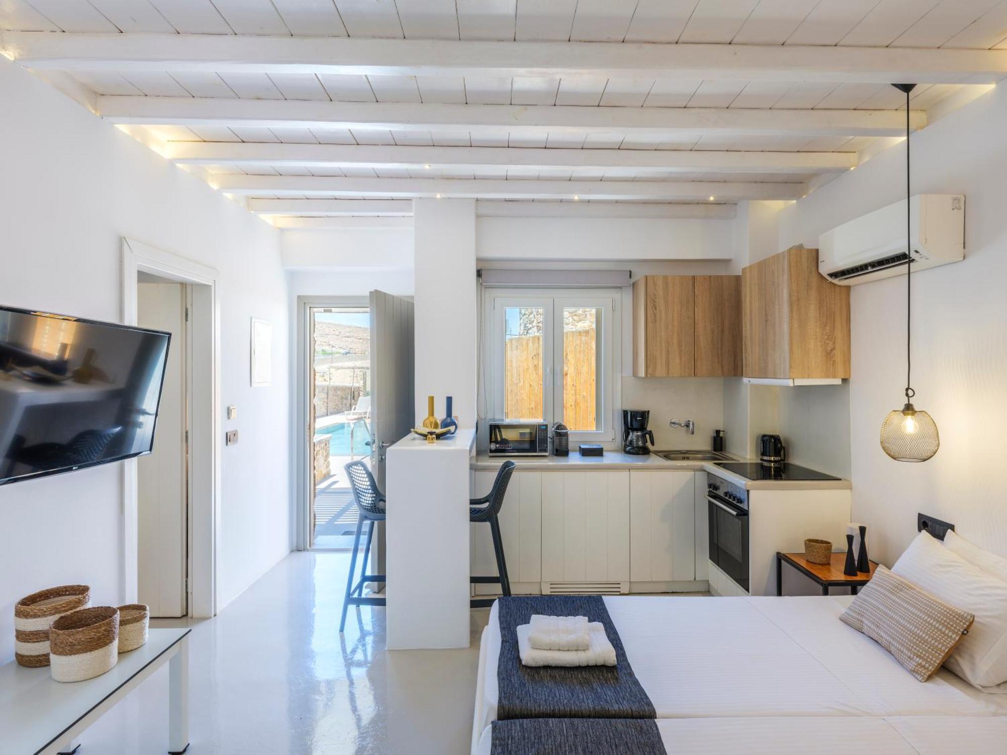Sea Rock & Sky Private Mykonos Residence Merchia Beach Esterno foto