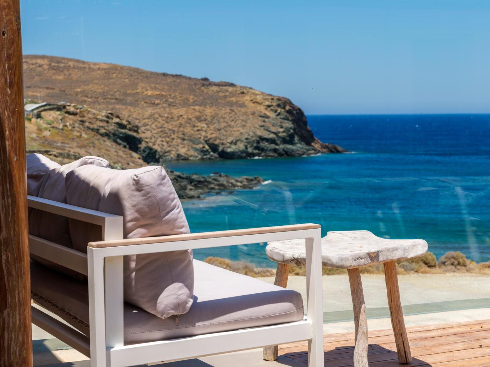 Sea Rock & Sky Private Mykonos Residence Merchia Beach Esterno foto